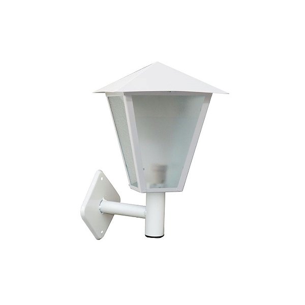 Luminária Romana C/ Braço Reto - Branca