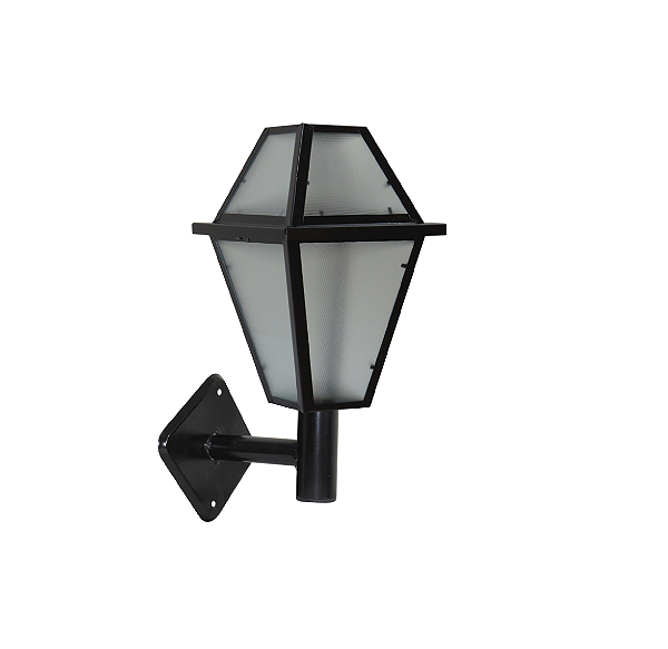 Luminária Imperial C/ Braço Reto - Preta