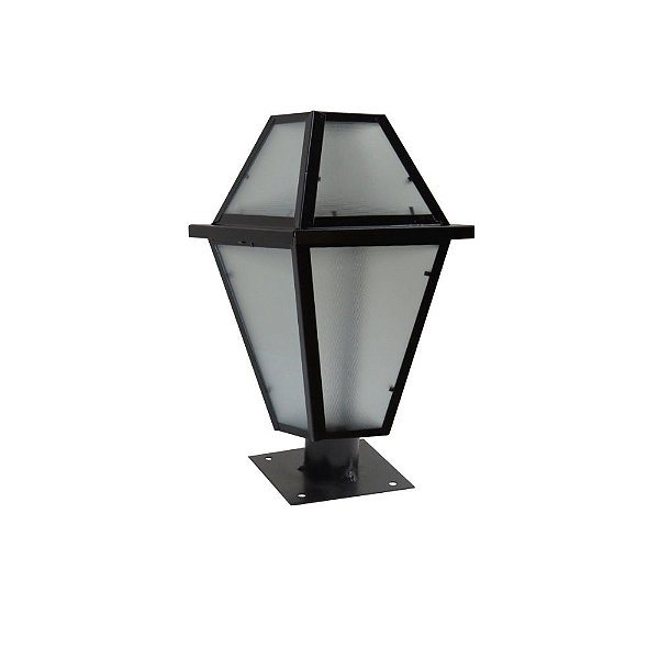 Luminária Imperial P/ Parafusar Em Cima do Muro - Preta