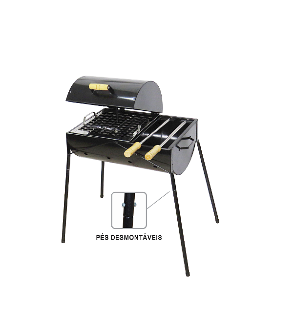 Churrasqueira Master Grill Mista - Com Grelha e Espetos