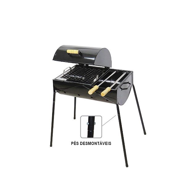 Churrasqueira Master Grill Mista - Com Grelha e Espetos