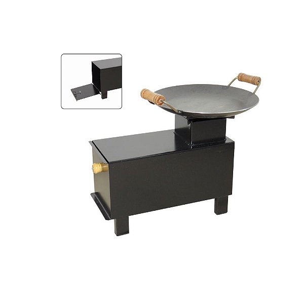 Fogão Campeiro nº3 com 1 boca e chapa picanheira