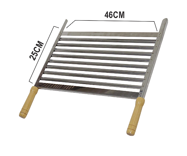 Grelha Aço Inox (Estilo Parrilha) 25X46