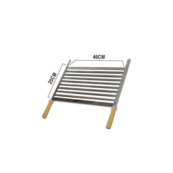 Grelha Aço Inox (Estilo Parrilha) 25X46