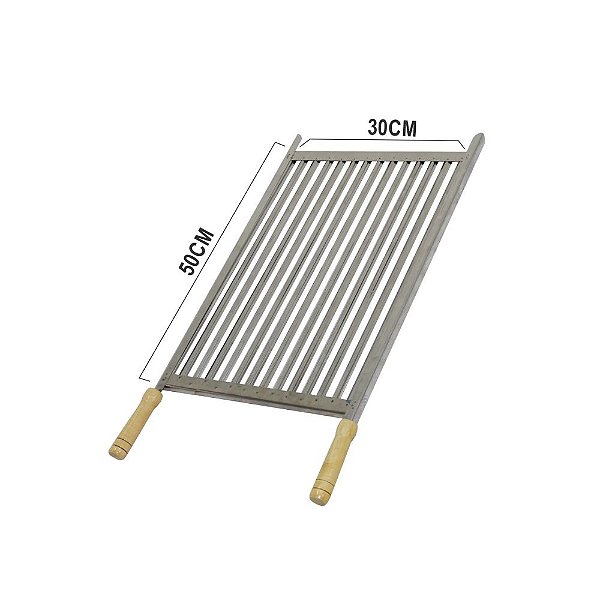 Grelha Aço Inox (Estilo Parrilha) 50X30
