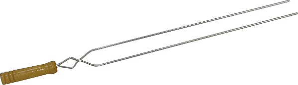 Espeto duplo para churrasco 45cm