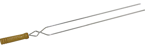 Espeto duplo para churrasco 55cm