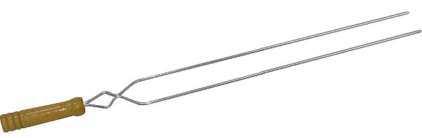 Espeto duplo para churrasco 65cm
