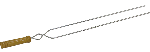 Espeto duplo para churrasco 75cm