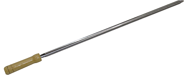 Espeto em aço inox 55cm