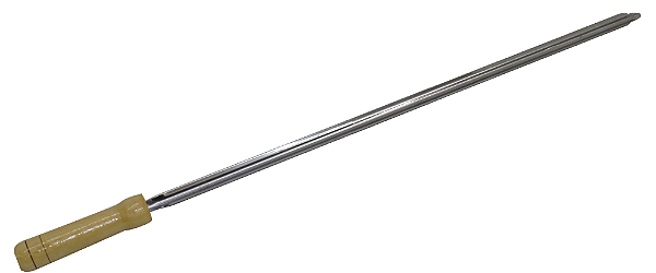 Espeto em aço inox 65cm