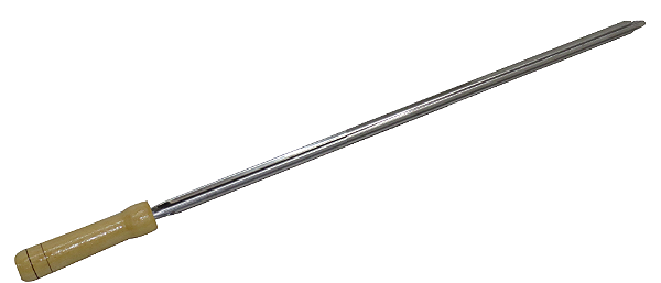 Espeto em aço inox 75cm