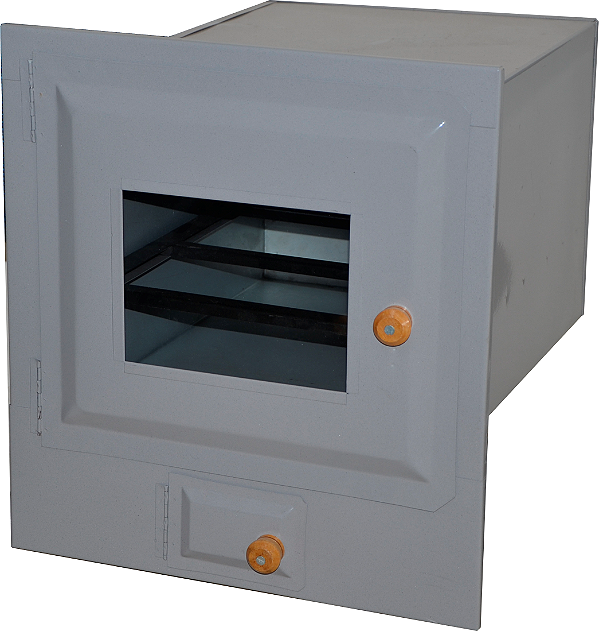 Forno para fogão à lenha popular - grande nº4 com frente de vidro