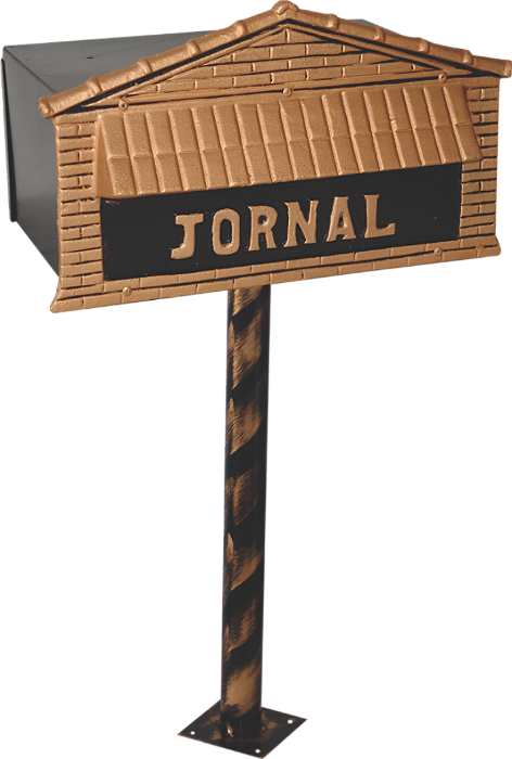 Caixa de correio jornal com pé 25x36x16