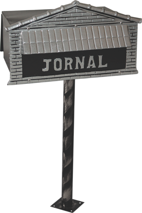 Caixa de correio jornal com pé 25x36x16