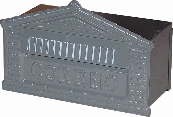Caixa de correio Colonial cinza 12x23x11 para muro