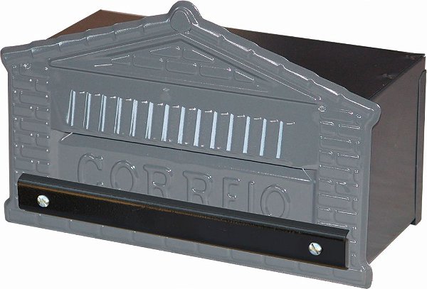 Caixa de correio Colonial cinza 15x23x11 para grade