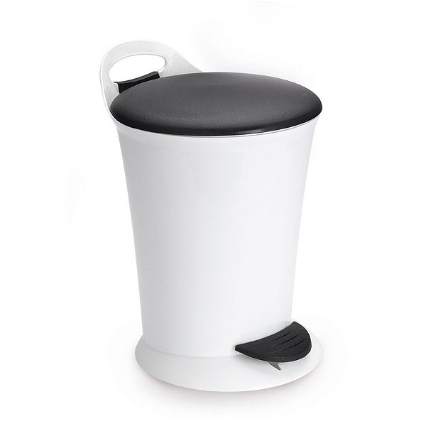 Lixeira Pedal 4 Litros com Balde Interno - Clínica, Hospital e Estética