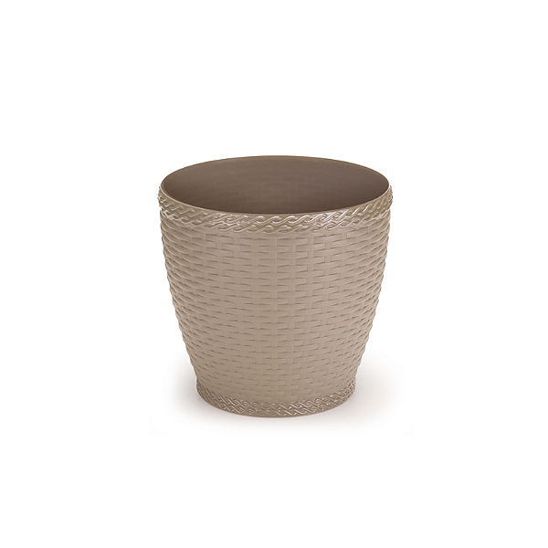 Vaso Mini Redondo Rattan 1,8 Lts Palha