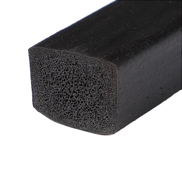 Perfil de Borracha Esponjosa Retangular de 10mm a 38mm - 1 metro