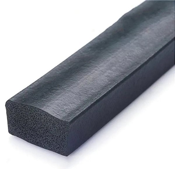 Perfil de Borracha Esponjosa Retangular de 3mm a 8mm - 1 metro