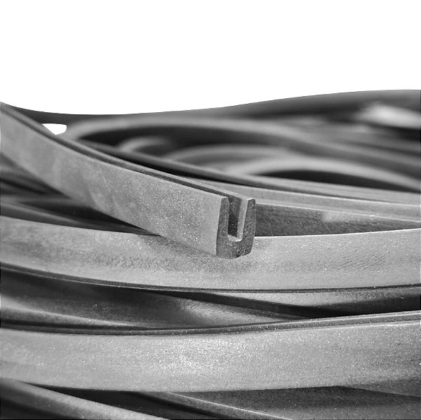 Perfil de Borracha Tipo U REF: 384 - 1 metro