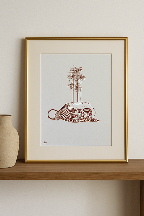 (não) sou uma ilha | A4 | ilustração original