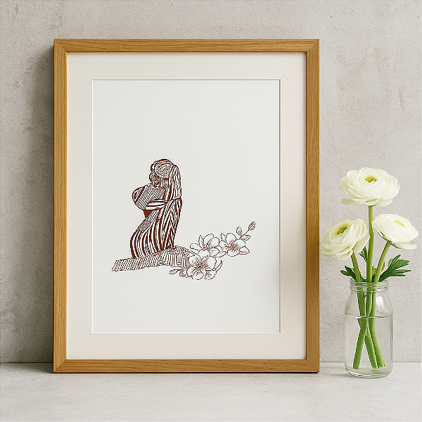 sou maré de flores | A4 | ilustração original