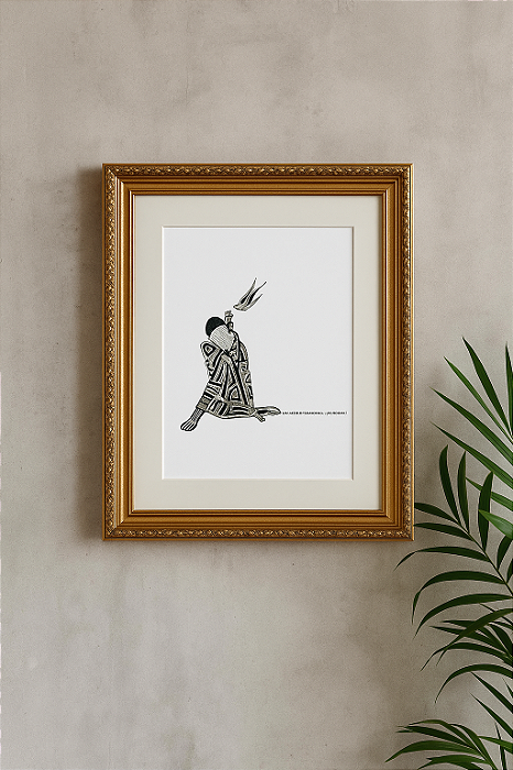 um aceno sussura liberdade | A4 | ilustração original