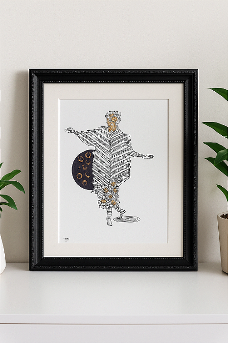 danço no meu espaço II | A4 | ilustração original