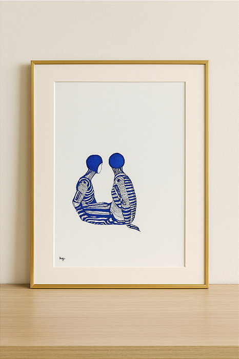 irmãs de mergulho | A3 | ilustração original