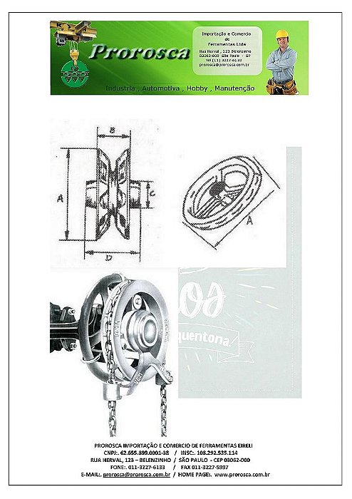 Volante Raiado para Valvulas 110mm à 940mm Prorosca