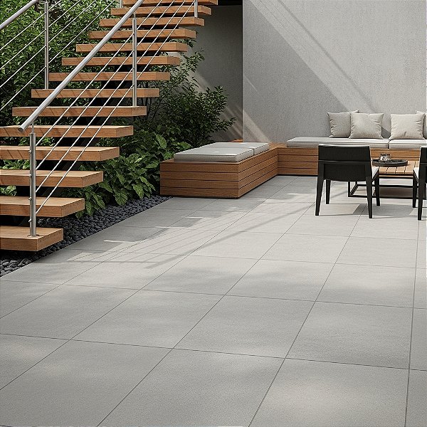 Piso Cimentício Atermico 45x45 - ThermaStone White