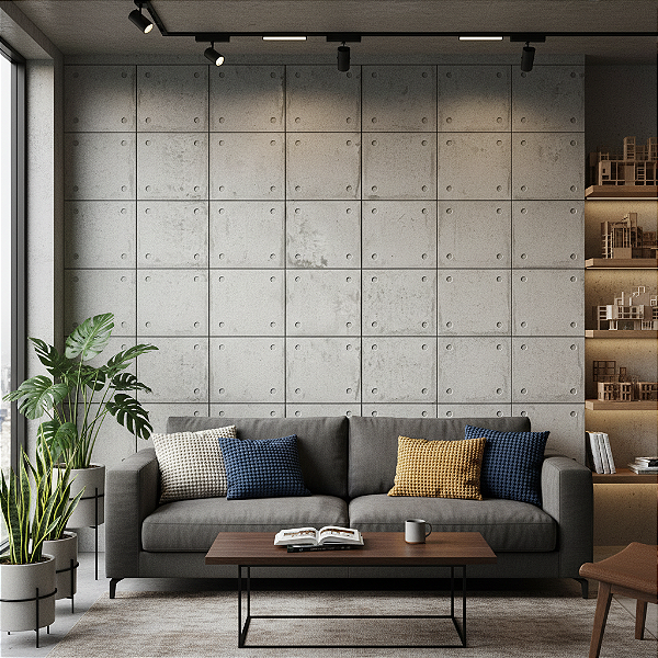 Placa de concreto 4 furos 60x60 cm - Industrial Plate (m²)