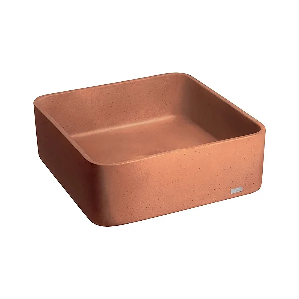 Cuba Quadrada de Apoio em Concreto - Salmão