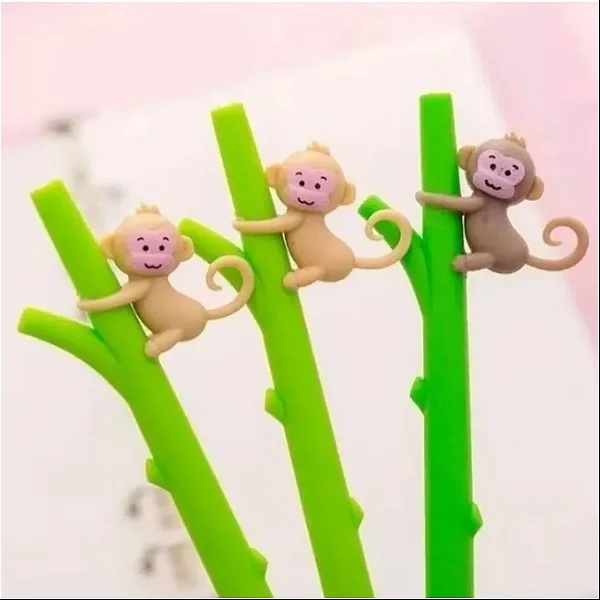 Caneta Fofa Macaquinho Bambu