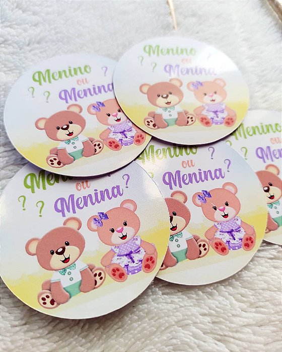 Adesivo Personalizado Chá Revelação