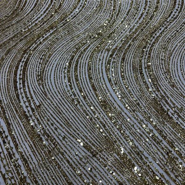 Tule Boreal c/ Paetê P224 Dourado