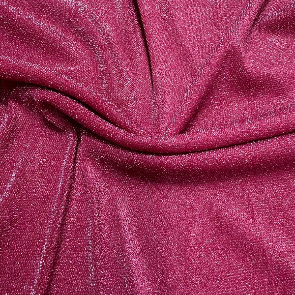 Malha Lurex Rosa Tudor