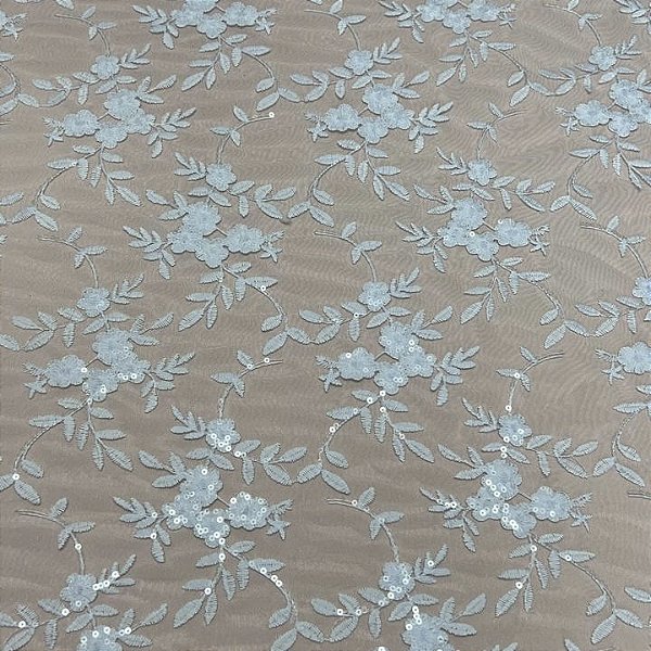 Renda c/ paetê 6111 Branco