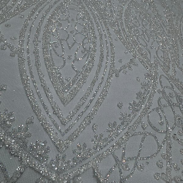 Tule Diamante Quebrado F932 - Branco