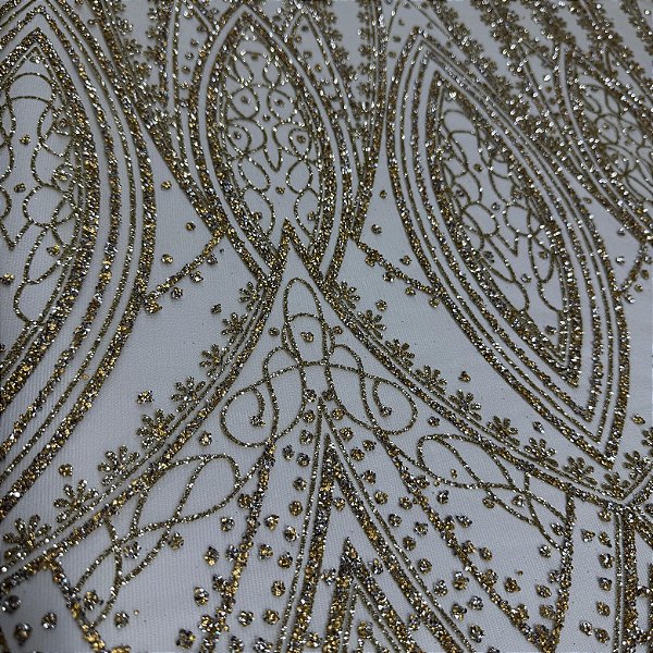 Tule Diamante Quebrado F932 - Dourado