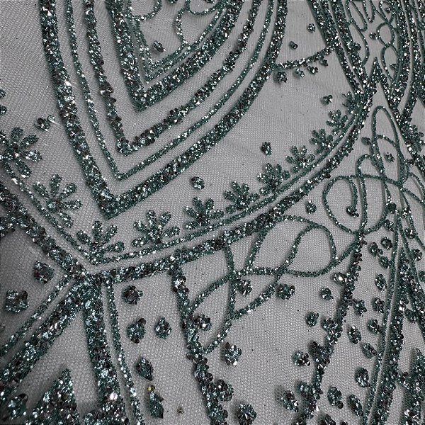 Tule Diamante Quebrado F932 - Verde Menta