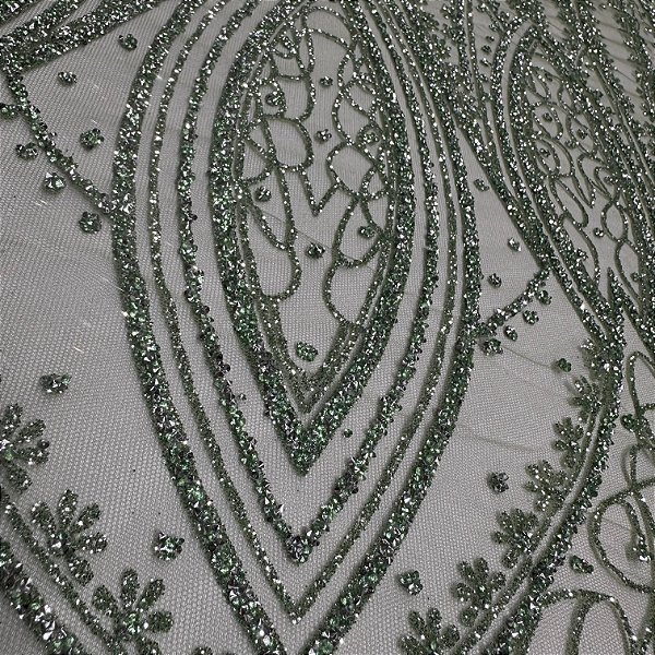 Tule Diamante Quebrado F932 - Verde Menta