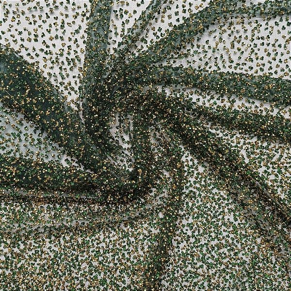 Tule Diamante Quebrado 22609 - Verde/Dourado