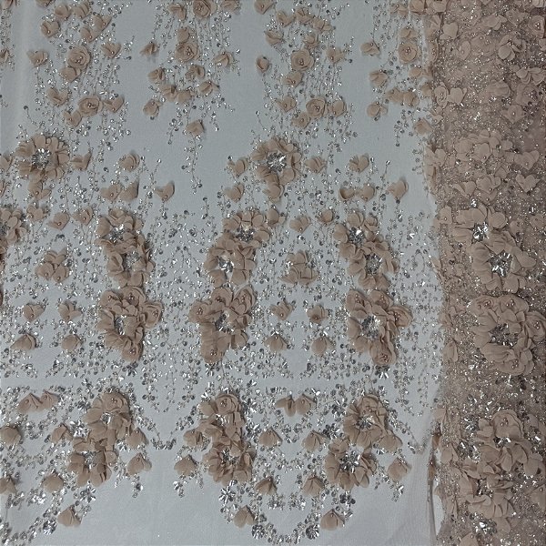 Renda Laiza 3D 2405 Rose Nude