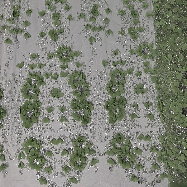 Renda Laiza 3D 2405 Verde Pistache