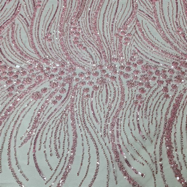 Tule Bordado 15611 Rosa BB