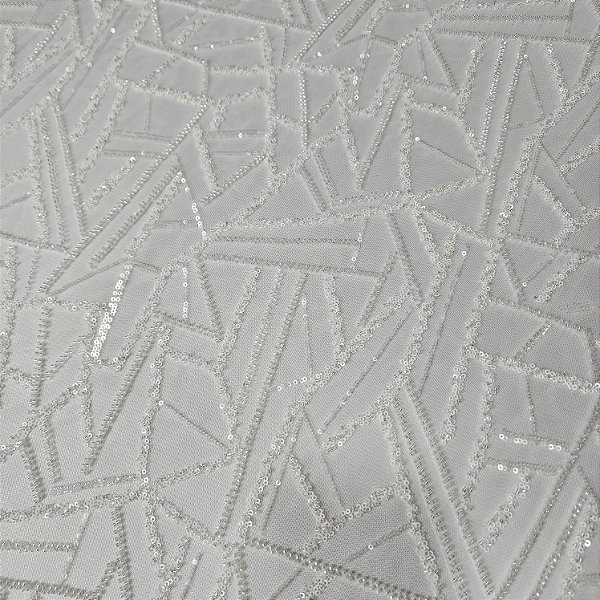 Tule Bordado 15612 Branco