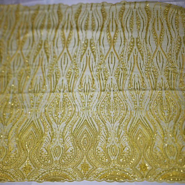 Tule Bordado 15613 Amarelo